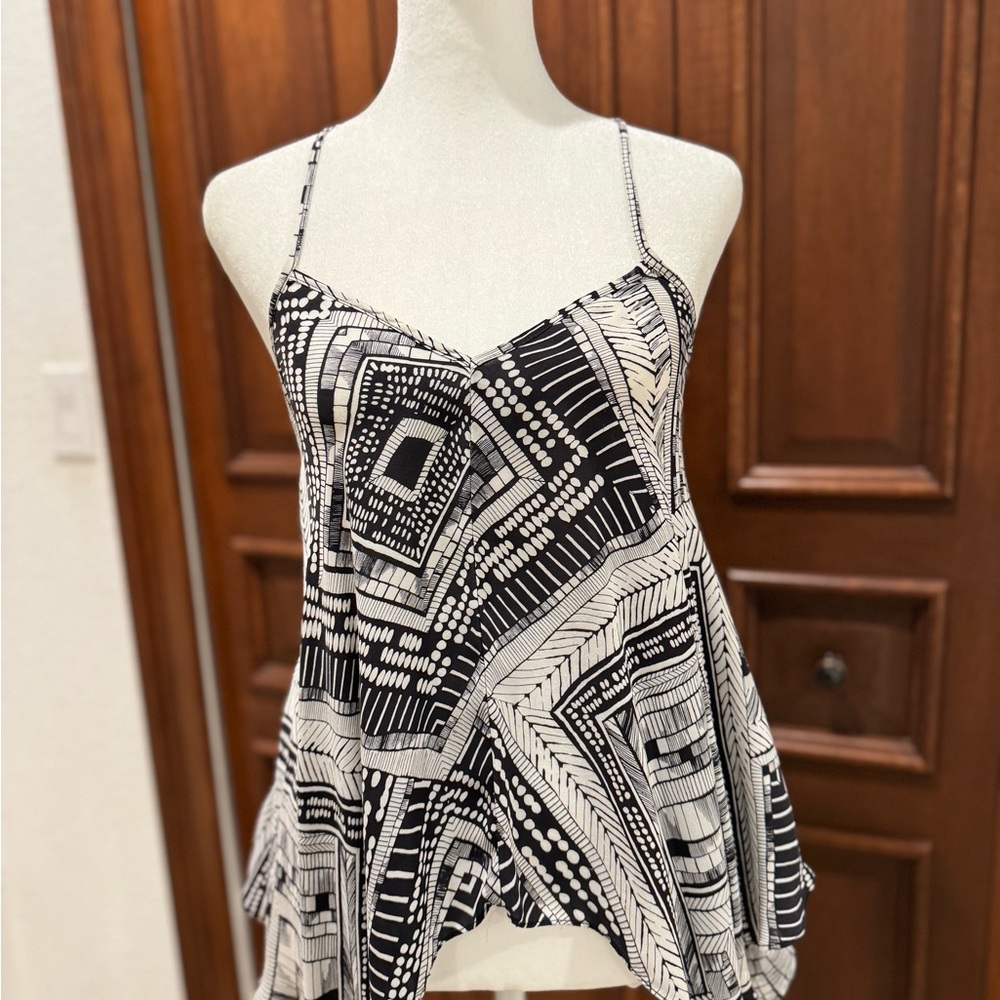 Alice & Trixie Black and White Geometric Camisole